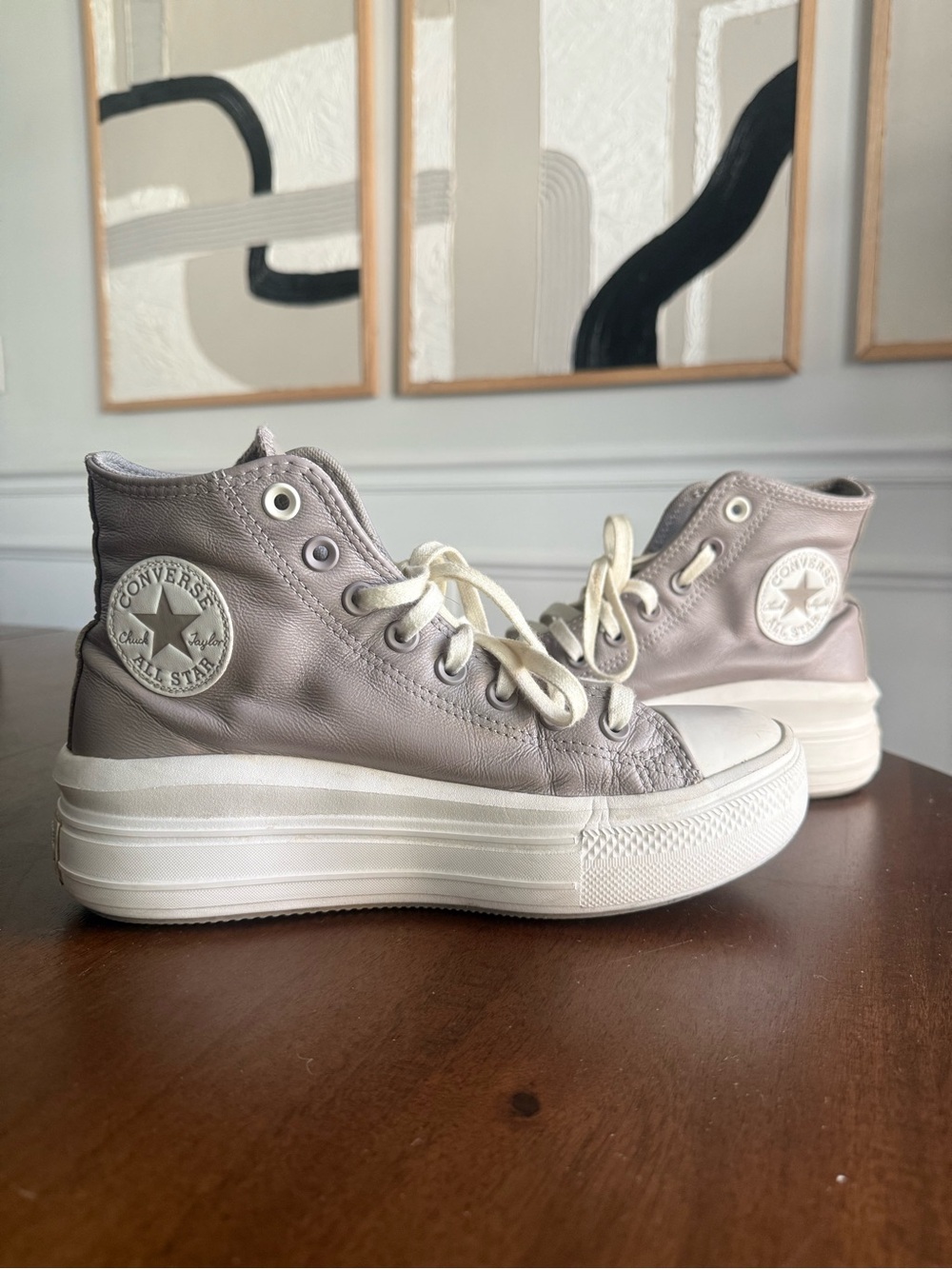 Converse Chuck Taylor All Star Move Platform Vapor Mauve Leather Women’s 8